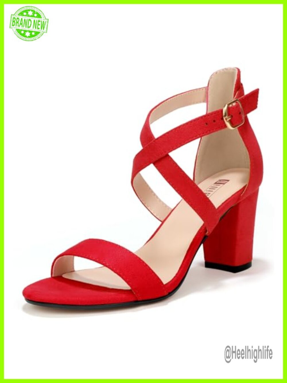 Women's Strappy Chunky Block Heels Open Toe Heeled Sandals